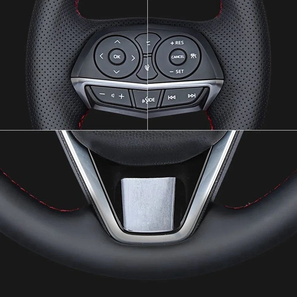 Hand Stitched Steering Wheel Cover Suede M Sport M3 E90 E91 E92 E87 E81 E82 E88 X1 E84 Car Steering Wrap Braid Cover For BMW E93