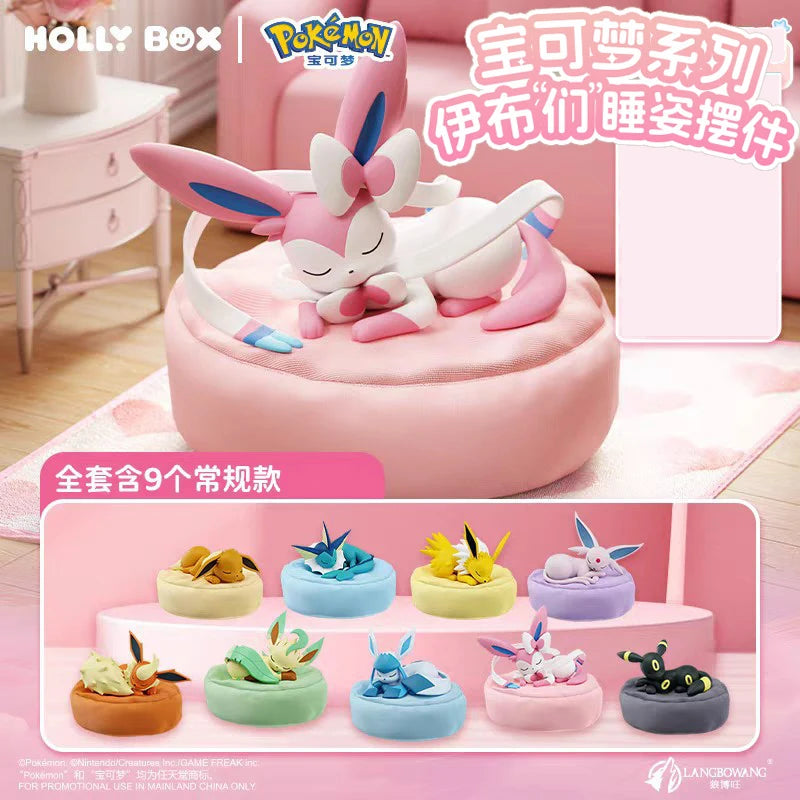 Genuine Pokemon Eevee Blind Box Umbreon Vaporeon Glaceon Flareon Espeon Anime Action Figures PVC Model Toys Christmas Gifts
