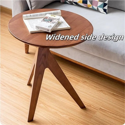 Solid Wood Round Side Table, sofa side table, household tea table, coffee table, garden round table, round table dining table