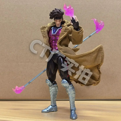 In Stock CT Toys Mafex 131 Gambit Action Figure SHF X-Men Anime Figure Movable Model Figurine Kids Toy Customized Gifts