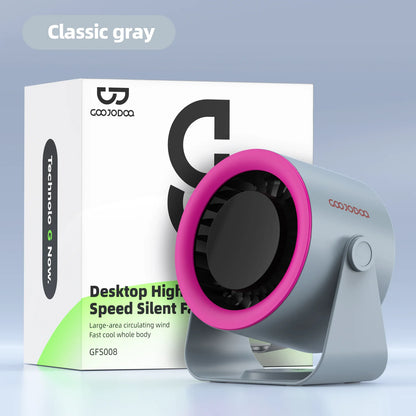 GOOJODOQ Desktop Fan 4000mAh Silent Adjustable Speed Air Circulation Fan 100 Speeds with Digital Display Wall Mountable