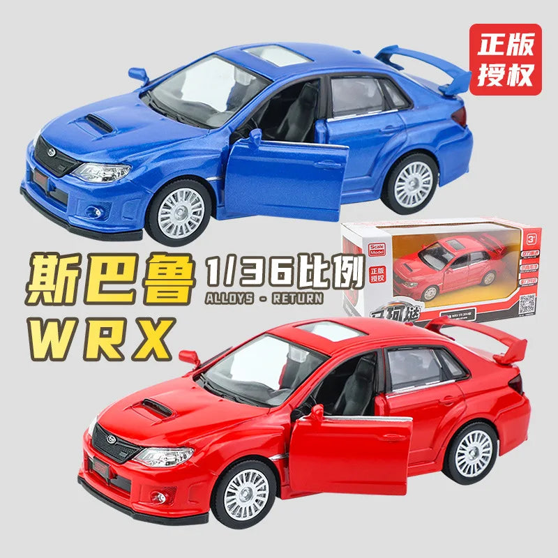 1:36 WRX STI Alloy Racing Car Model Diecasts Simulation Metal Toy Car Model Pull Back