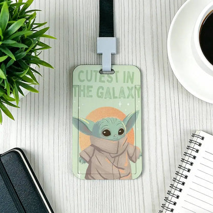 Cartoon Star Wars War Yoda Card Holder Employee Card Cover Lanyard Work Business ID Badge Holder Name Tag Cards Case