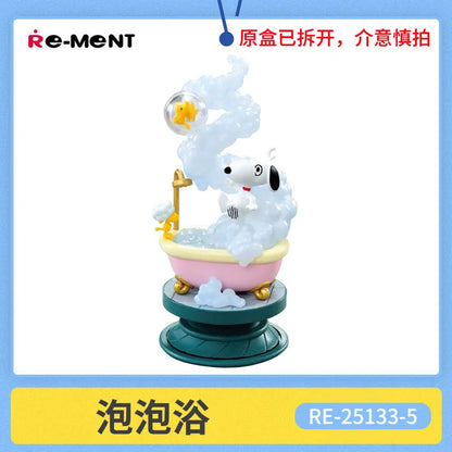 Re-Ment Snoopy Blind Box 3d Spiral Model Miniature Scene Collectible Figurine Shokugan Trading Figure Birthday Gift In Stock ﻿