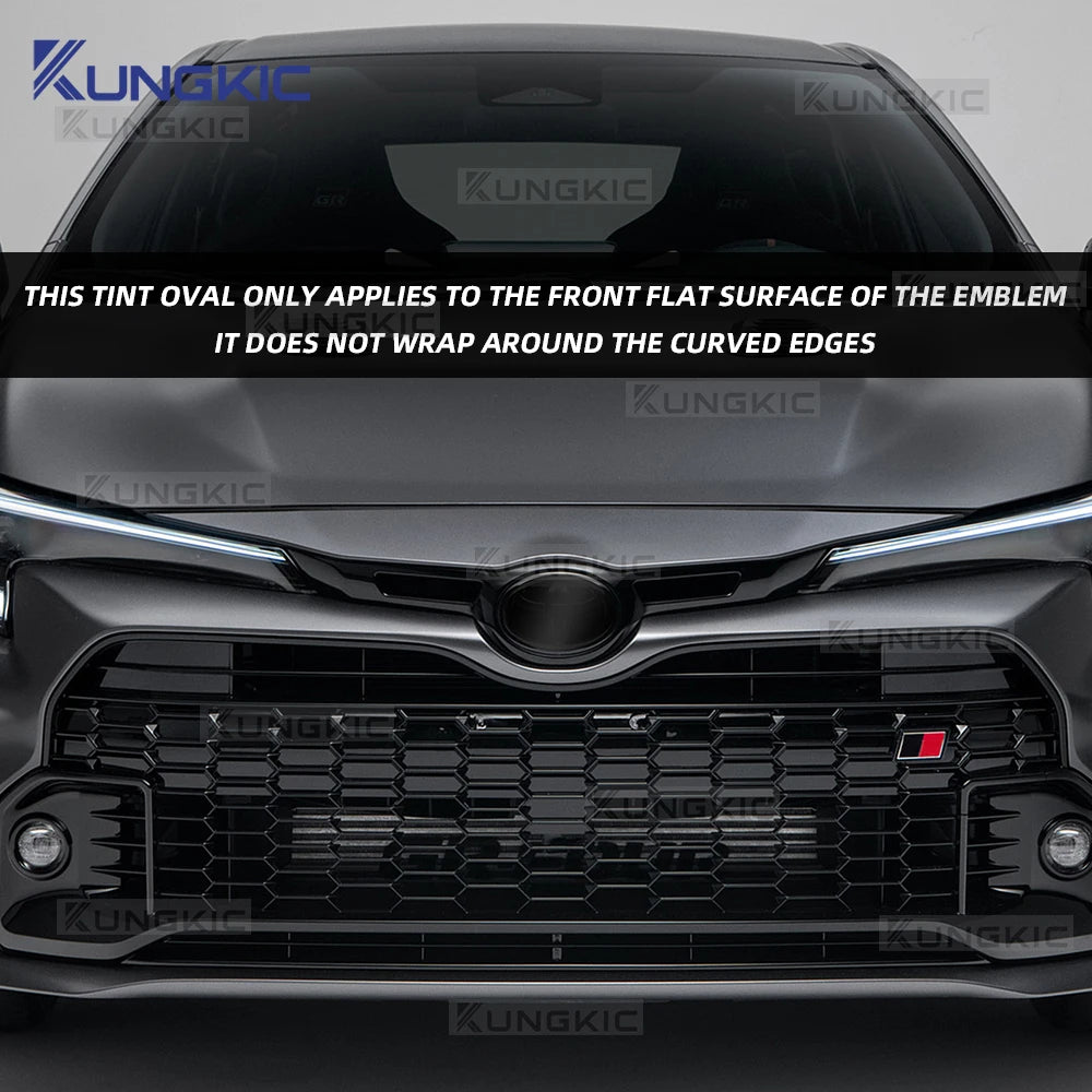 For Toyota GR Corolla 2023-2025 Car Front Emblem Pre Cut Dark Smoked TPU PPF Protection Film Anti-scratch Exterior Accessories