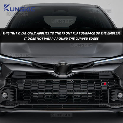 For Toyota GR Corolla 2023-2025 Car Front Emblem Pre Cut Dark Smoked TPU PPF Protection Film Anti-scratch Exterior Accessories