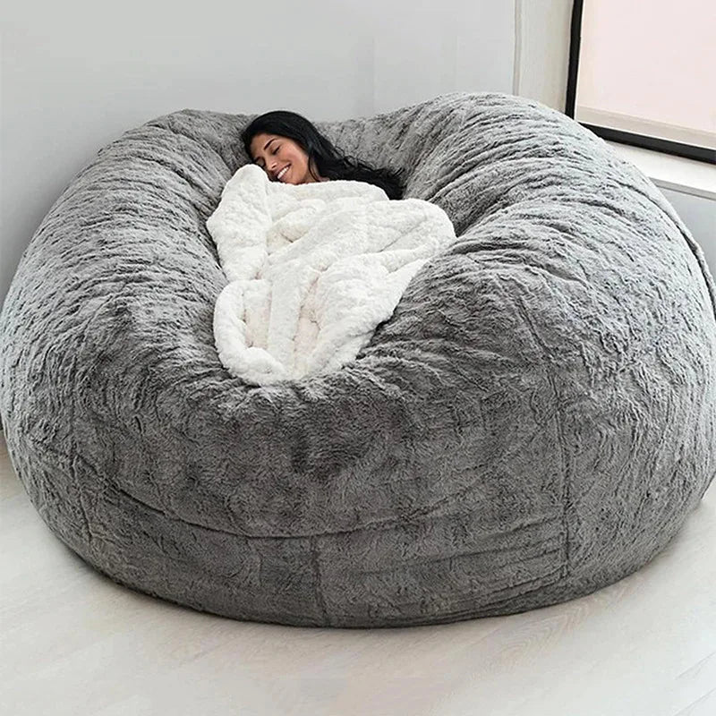Sofa Bean Bag Flexible Bean Bag Cover Anti-fading Indoor Oversized Bean Bag Chair Cover  Dust-proof