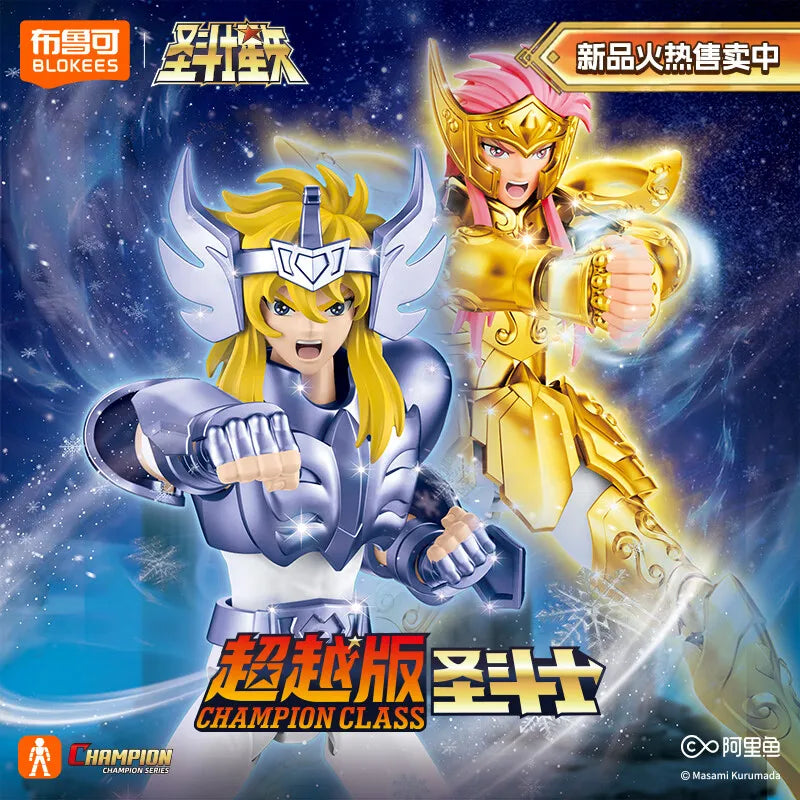 BLOKEES Original Gold Saint Seiya Cancer Deathmask Dragon Shiryu Capricorn Shura High-Detailed Anime Statue Action Figure Model