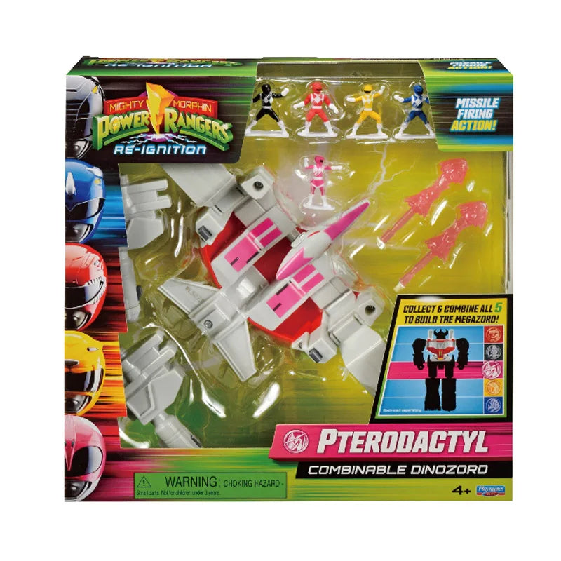 Mighty Morphin Power Rangers Re-Ignition Black Red Blue Ranger Mastodon Rita Repulsa Pterodactyl Action Figure Collectible Toys