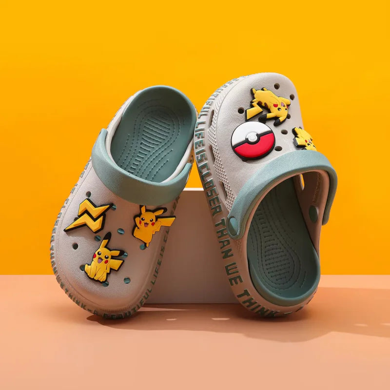 In Stock Pika Kids Clogs Boys Slippers Summer New Style Soft Non-slip Sole Toddler Baby Outdoor Beach Sandals Lightweight Home