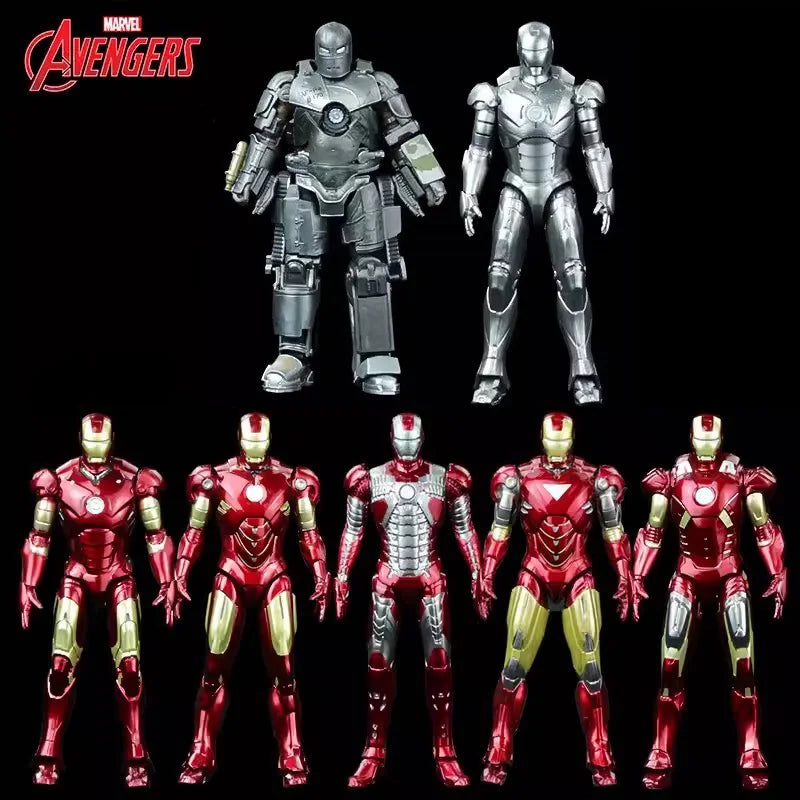 Zd Toys Marvel Iron Man Mark Mk1 Mk7 Series Action Figure Movable Collectible Model Desktop Decoration Gift Toys