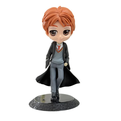 Anime H-arryed Q Version Pottered Action Figures Hermione Ron Malfoy Snape Collectible PVC Model Statue Desktop Decoration Gift