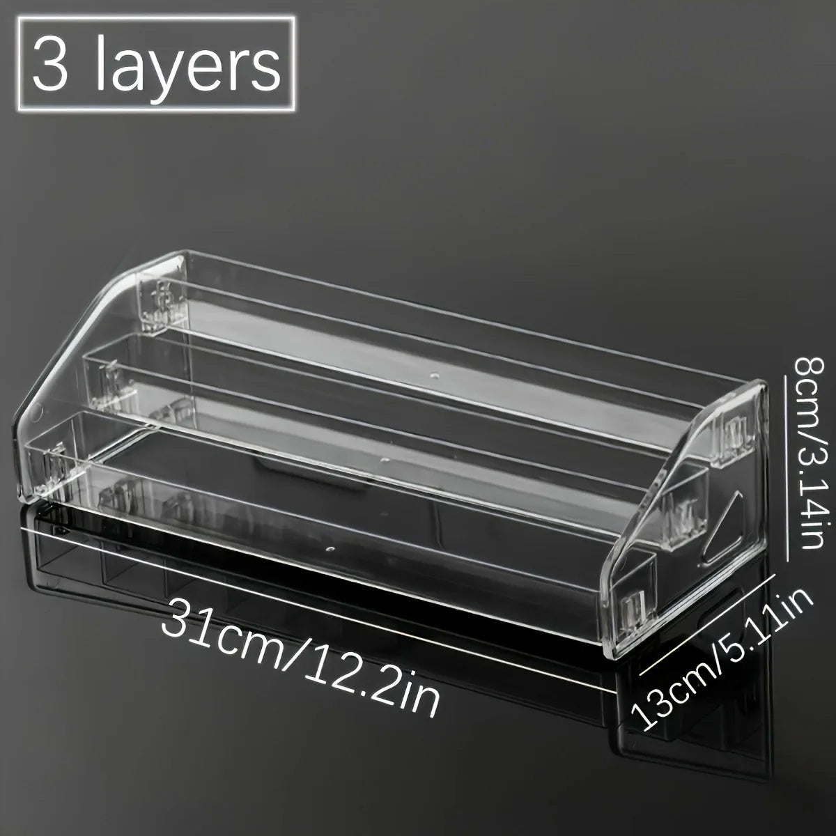 Transparent Ladder Display Rack, Hand Account Tape and Sticker Storage Rack, Cosmetics, Perfume, Nail Polish Storage Box