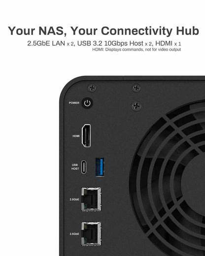 TERRAMASTER F4-424 Pro NAS Storage – 4Bay Core i3 8-Core 8-Thread CPU, 32GB DDR5 RAM, Network Attached Storage  (Diskless)