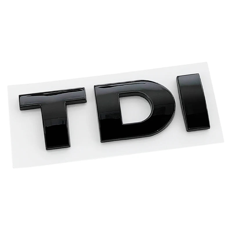 3D ABS Black Red Logo TDI Emblem Letters Decal Car Rear Trunk Badge TDI Sticker for VW Accessories