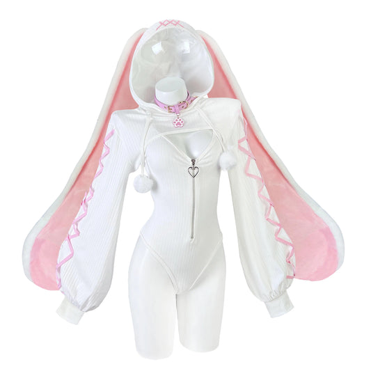 KORURACLUB Cosplay Sexy maid outfit Bunny Outfit cosplay women Animal Costumes Bunny Bodysuit Fluffy rabbit ears tail