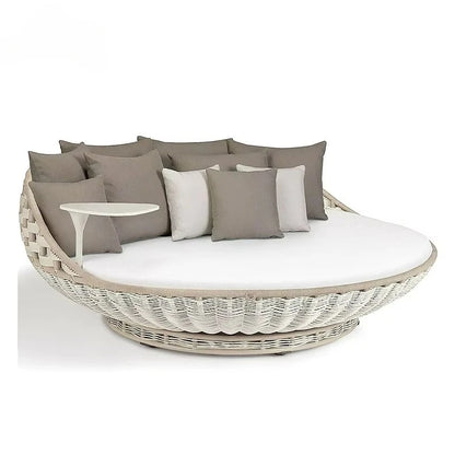 Outdoor Swing Bed Hanging Daybed Modern Swing Sofa Adult Garden Furniture Porch Rope Wicker Rattan Round Hanging Bed