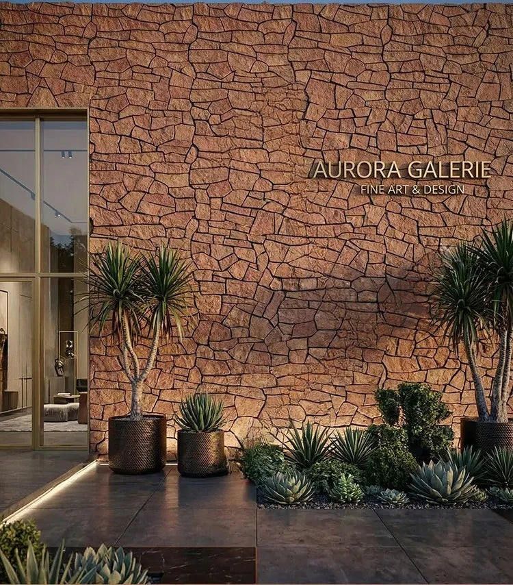 PU Imitation Stone Wall Panels, Outdoor Decorative Wall Boards, Exterior Imitation Stone Brick Cladding