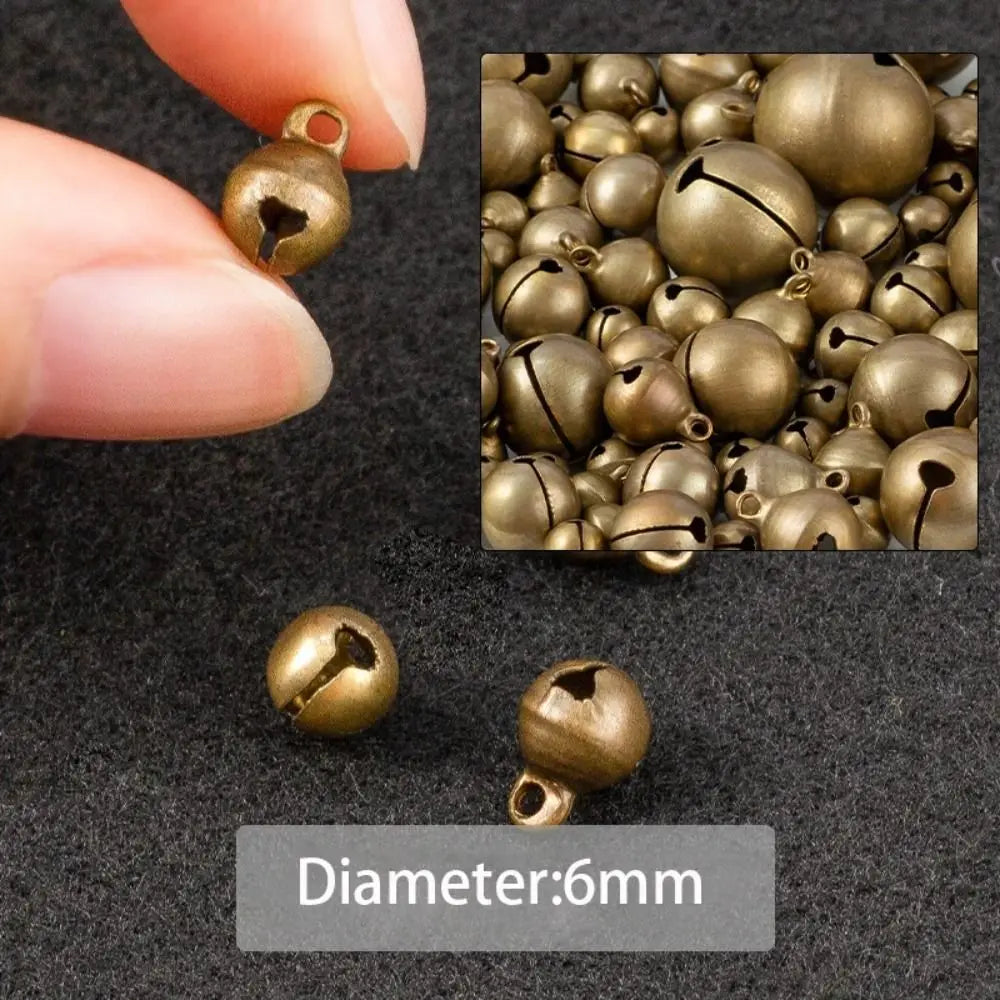 5-50pcs 6/8/10/12/14/16/18/20/25mm Bronze Metal Jingle Bells Loose Beads Festival Party Christmas Decor DIY Crafts Accessories