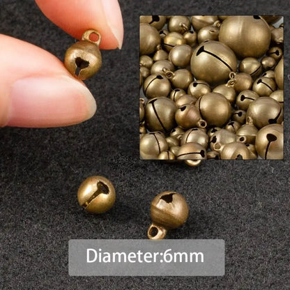 5-50pcs 6/8/10/12/14/16/18/20/25mm Bronze Metal Jingle Bells Loose Beads Festival Party Christmas Decor DIY Crafts Accessories