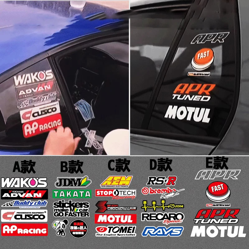 Car Sticker Vinyl Sticker for Sponsor AP Racing TUNED Modification Symbol Sponsor Modified Decal Auto Graphic