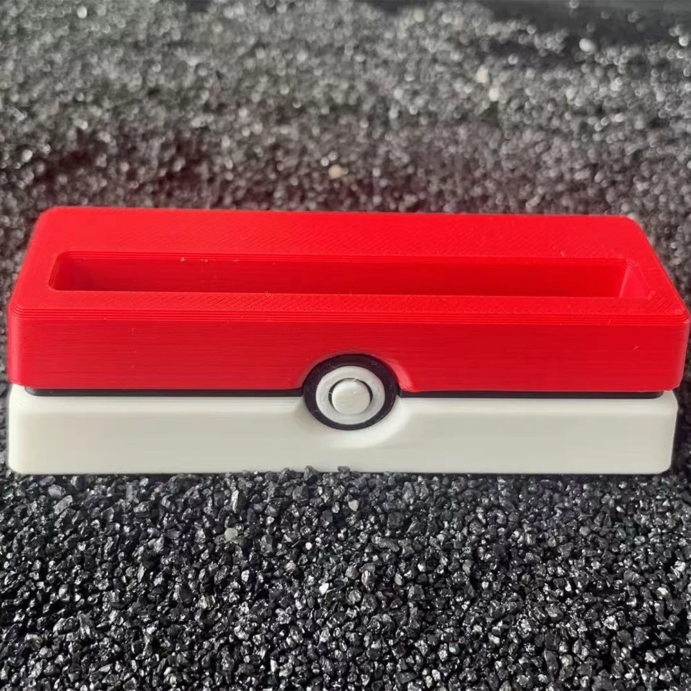 Red White Cartoon Themed Card Brick Display Stand TCG Trading Card Holder Collectible Game Card Showcase Stand Child Gift