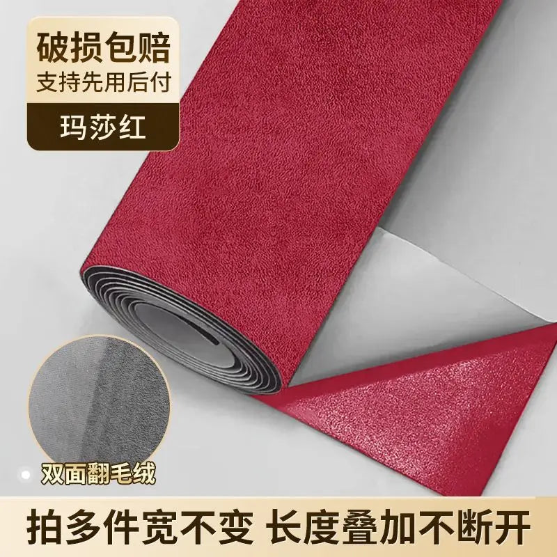 Elasticity Self Adhesive Suede Fabric By Half A Meter for Car Cushion Sofa Chair Repair Patch Jewelry Box DIY Sewing Cloth Black