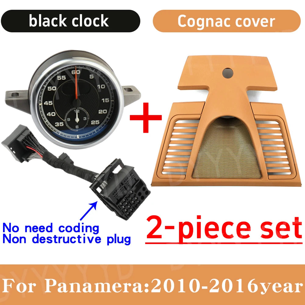 Car Stopwatch Chrono For Porsche Panamera 970 2010-2016 Stop Watch Clock Interior Dashboard Cover Compass Electronic Meter Clock