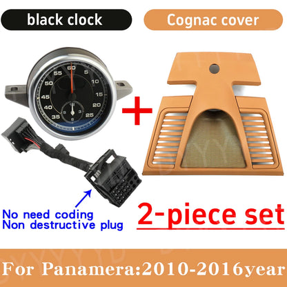 Car Stopwatch Chrono For Porsche Panamera 970 2010-2016 Stop Watch Clock Interior Dashboard Cover Compass Electronic Meter Clock