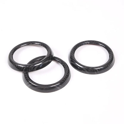 Real Carbon Fiber For Mazda MX-5 MX5 2016-2023 Car Dashboard Panel Air Outlet Decoration Ring Car Interior Accessories