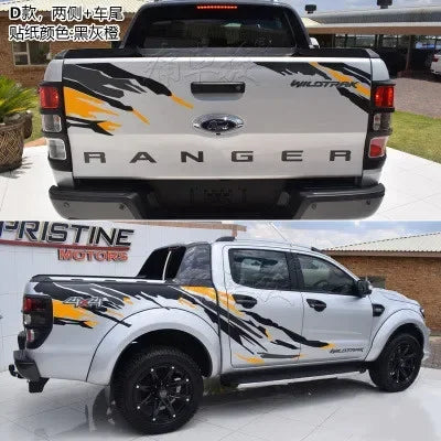 Car Stickers Both Sides Car Head Tail Decals Vinyl KK Decoration Auto Car-styling Accessories For Ford RANGER Raptor F150 Pickup