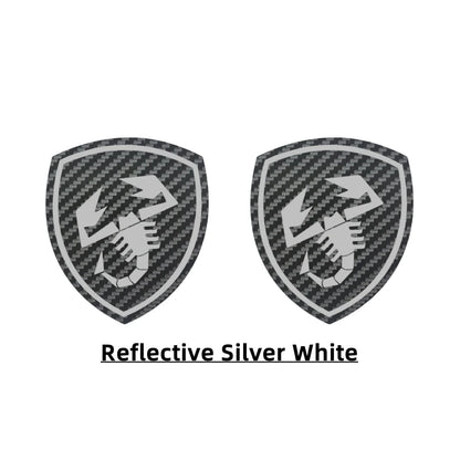 2Pcs Car Center Pillar Decorative Sticker For Fiat 500 500E 500X 500L Abarth 695 Panda Reflective Auto Sport Decor Decal Tuning