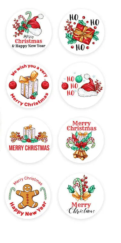 Christmas gift stickers decorative sealing sticker Merry Christmas Reward Self-adhesive labels  Day party