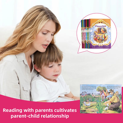 Set of 8 English Storybooks, Ages 3-6, Promote Parent-Child Bond, Boost Imagination, Early Learning, Educational Gift