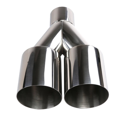 Car  Stainless Steel Muffler Tip Y Shape Double Exit Exhaust Pipe Mufflers Universal Fits exhaust pipes with a diameter of 63mm