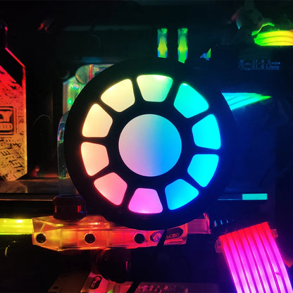 RGB Figure Bottom PC Case Lighting Circle Toy Base A-RGB Chassis Panel 5V3Pin SYNC AURA Gamers MOD ARGB Plate Customizable DIY