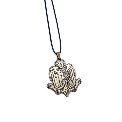 5cm/1.96in Monster Hunter Peripheral Keychain World Hunter Guild Logo Greatsword Bow Taijutsu Sword Exterminating Dragon Pendant