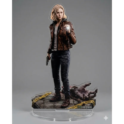 Resident Evil Game RE Ashley Leon Jill Acrylic Figure Stand Character Desktop Model Plate Display Prop Pendant Fan Gift Keychain