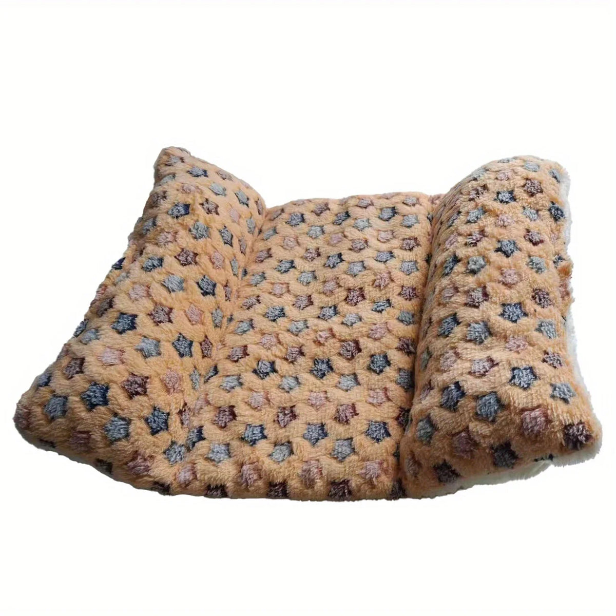 Rabbit Bed - Thick and Soft Concave-Shaped Rabbit Bed, Pillow-Style Soft Cushion, with Recliner-Style Pillow, Suitable for Indoor Rabbits in Cages, Gift for Sleeping, Gray Star Pattern