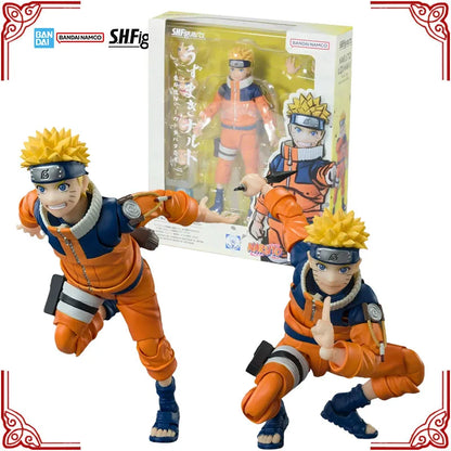 Genuine Bandai Naruto Model Kit SHF Naruto Uzumaki No.1 Most Unpredictable Ninja Anime Action Figure Collection Finished Model