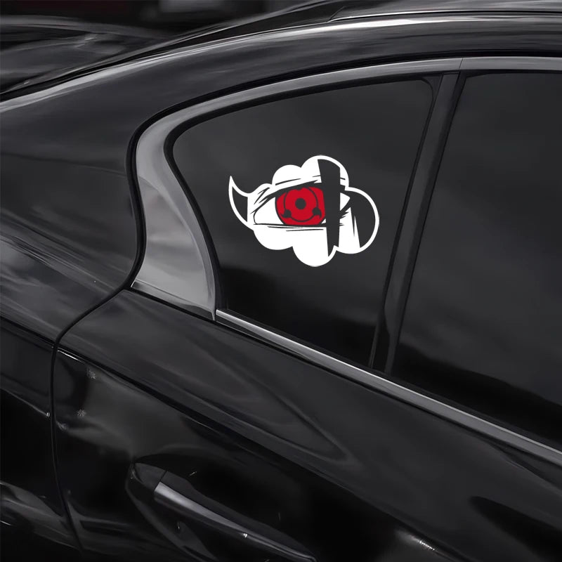 Sharingan under the Akatsuki auspicious clouds decal，for anime fans,creative&fashion decal with high quality!