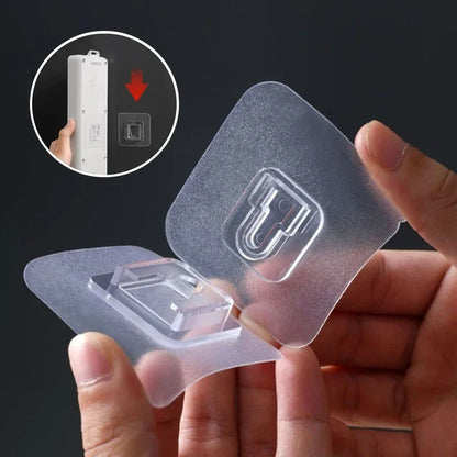 10-200 Double-Sided Hooks Strong Adhesive Transparent Traceless Wall Hook for Kitchen Bedroom Storage Holder Plug Socket Hanger