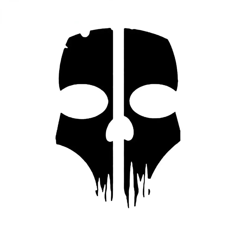Call of Duty Ghost Head Skull Silhouette Car Sticker Waterproof Sunscreen Die Cut Window Trunk & Motorcycle Decal for Car Stylin