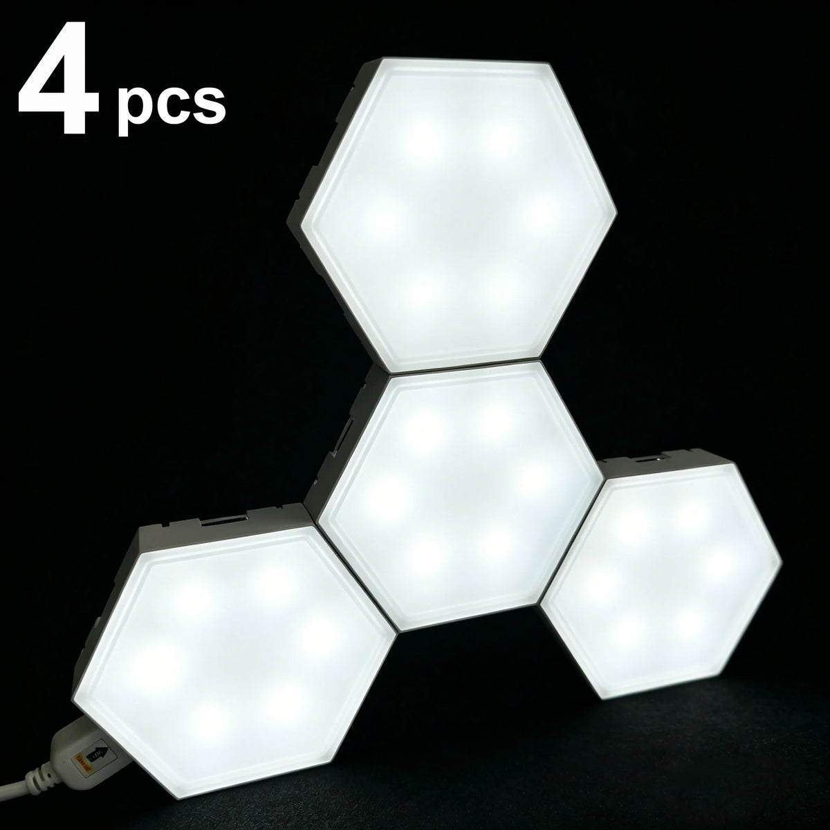 Touch Hexagon Panel Lights DIY Assembleable Honeycomb Night Light for Game Room Home Bedroom Decoration Christmas Birthday Gift