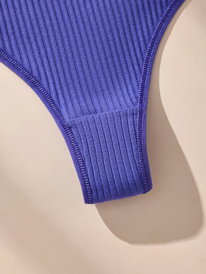 7Pcs/Set Women Thongs Cotton Panties Striped Underwear Sexy Underpants Solid Panty Soft G-Strings  Plus Size Female Lingerie