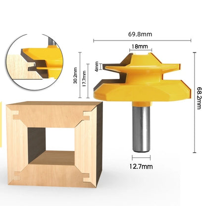 Carpentry tools paneling cutter, high-end 45-degree mortise and tenon milling cutter, profile cutter, right-angle cutter ...