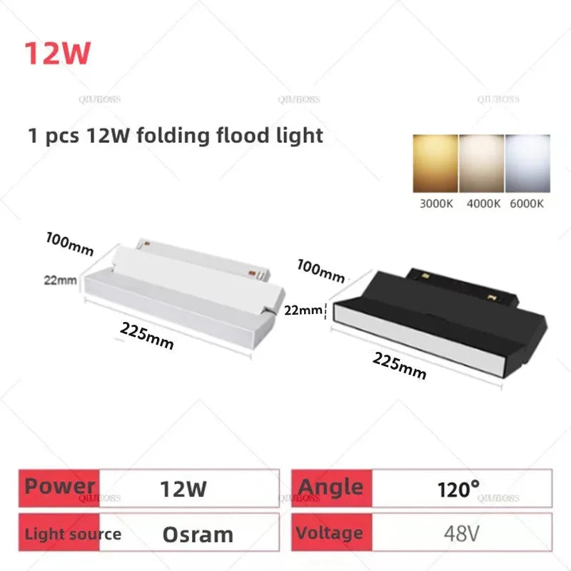 Magnetic Track LED Light Fixtures Flexible Ceiling Spotlight Rail Strip Magnet System For Indoor Modern Home Living Room Kitchen