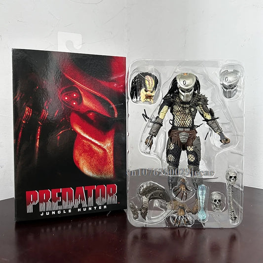 Alien Jungle Hunter Predator Action Figure Aliens vs Predator Model Doll Bookshelf Statue Joint Movable Toys Gift for Kids