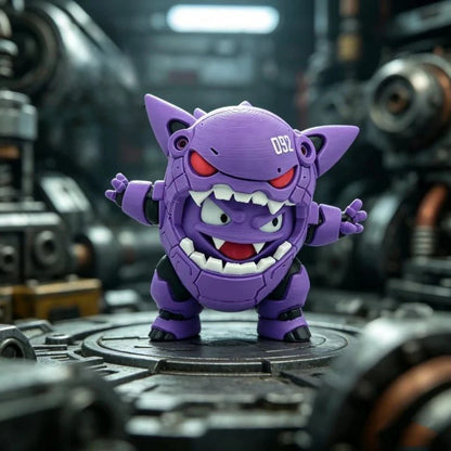 Pokemon Gengar Mecha Action Figure Mechanical Style 3D Model Doll Anime Desktop Decoration Collectible Toy Perfect Gift for Fans