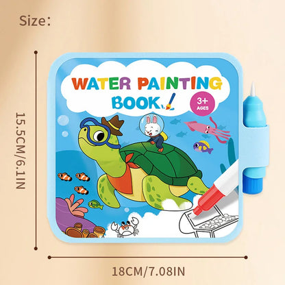 Montessori Toys Reusable Water Drawing Books Coloring Painting Book Drawing Toys Sensory Education Toys for Birthday Gift